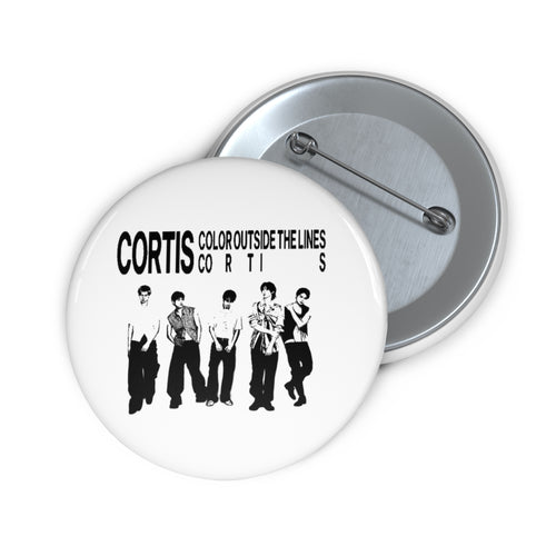 Band Photo Pin Button — 'Color Outside the Lines' Retro Fan Badge